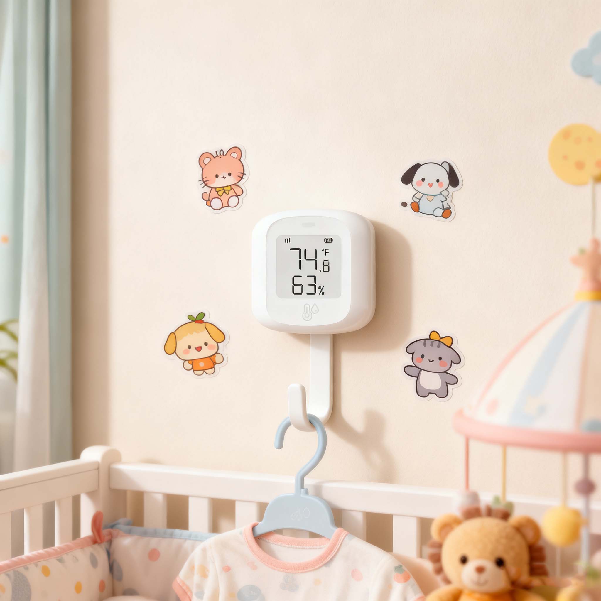 Pack 4 thermomètres hygromètres WiFi – capteurs température humidité LCD pour maison, app Smart Life, alertes instantanées, compatible Alexa - 7