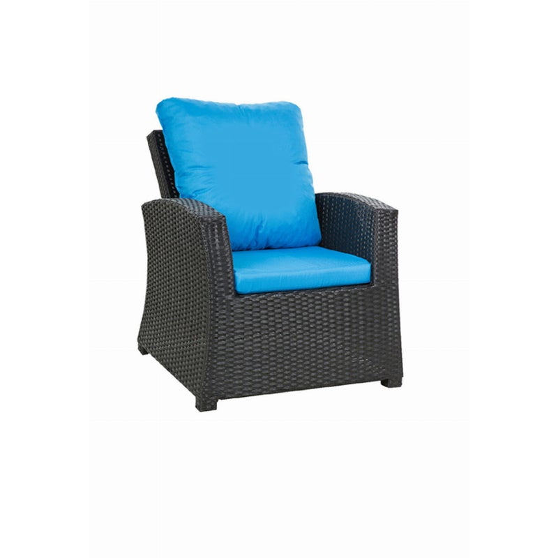 4 x Poduszki na krzesło ogrodowe 56x52x7+56x50 Niebieska poduszki na krzesło z oparciem fotel ogrdowy rattanowy poduszi na krzesło na zewnątrz