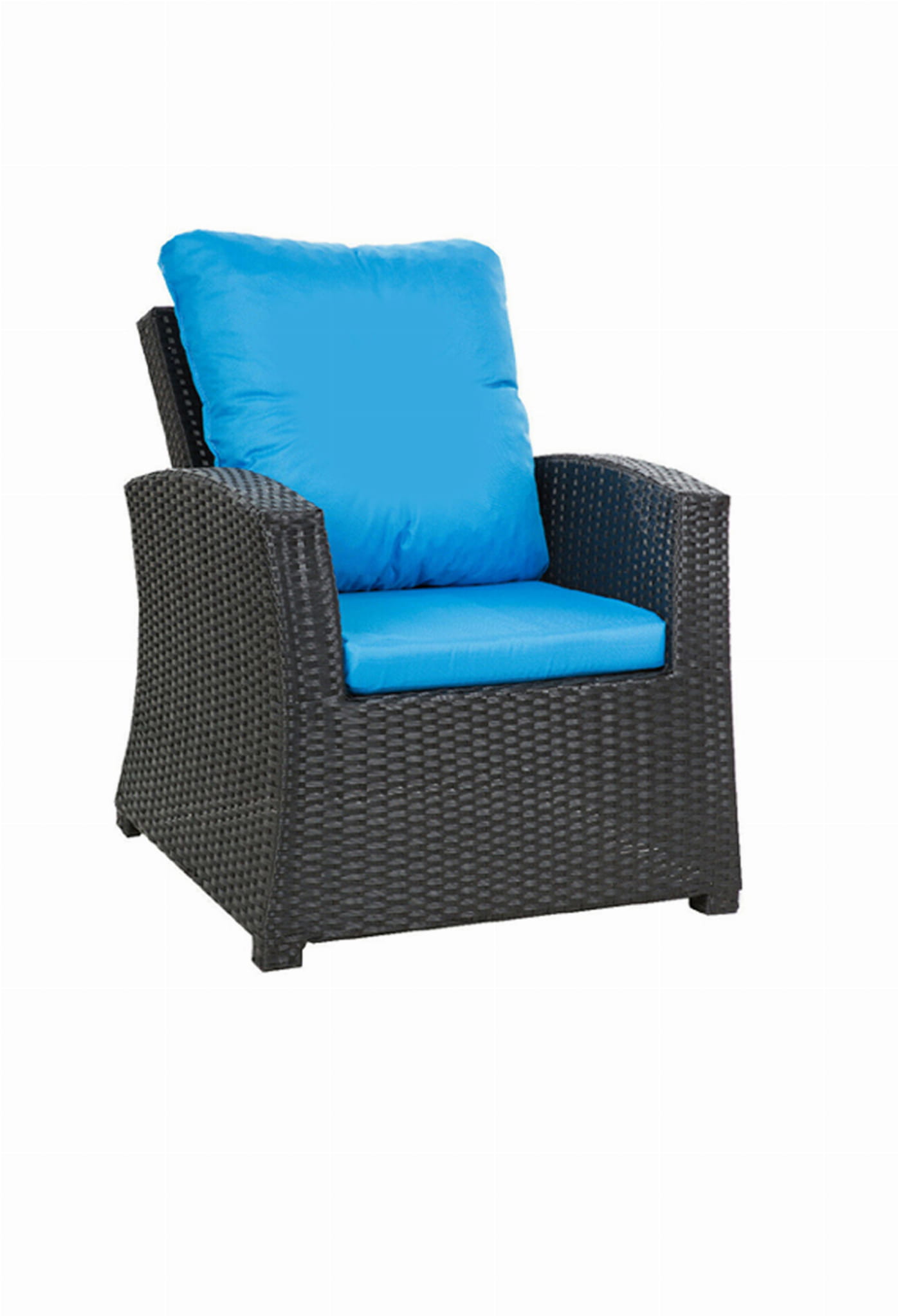 Wellsin Set Di 4 Cuscini Per Sedie Da Esterno - Impermeabili E Anti-UV, 43x40x5 Cm, Con Cinghie Per Fissaggio, Memory Foam, Colore Nero, Per Patio E Giardino