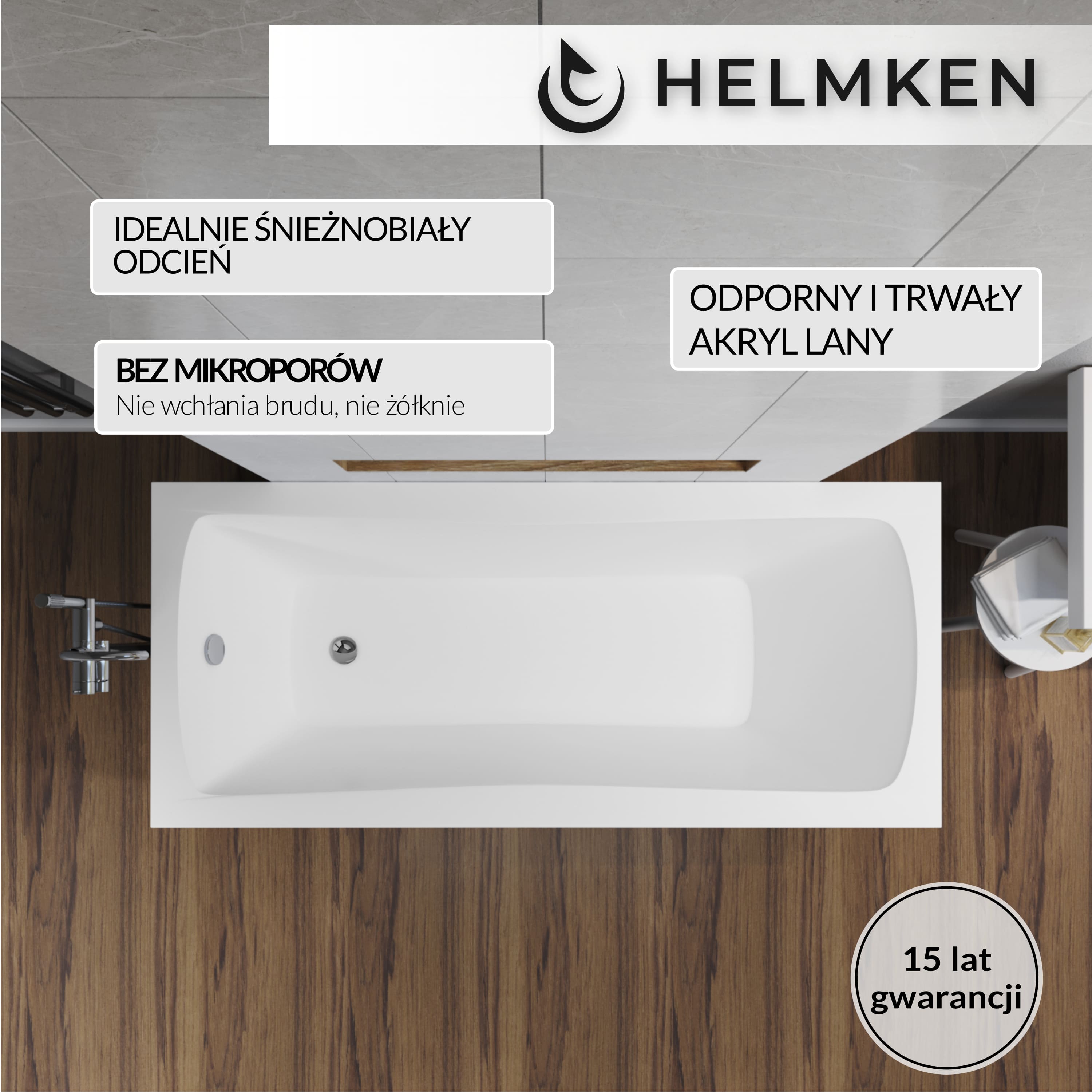 Wanna akrylowa Helmken Luna 160 х 70 / 23093003