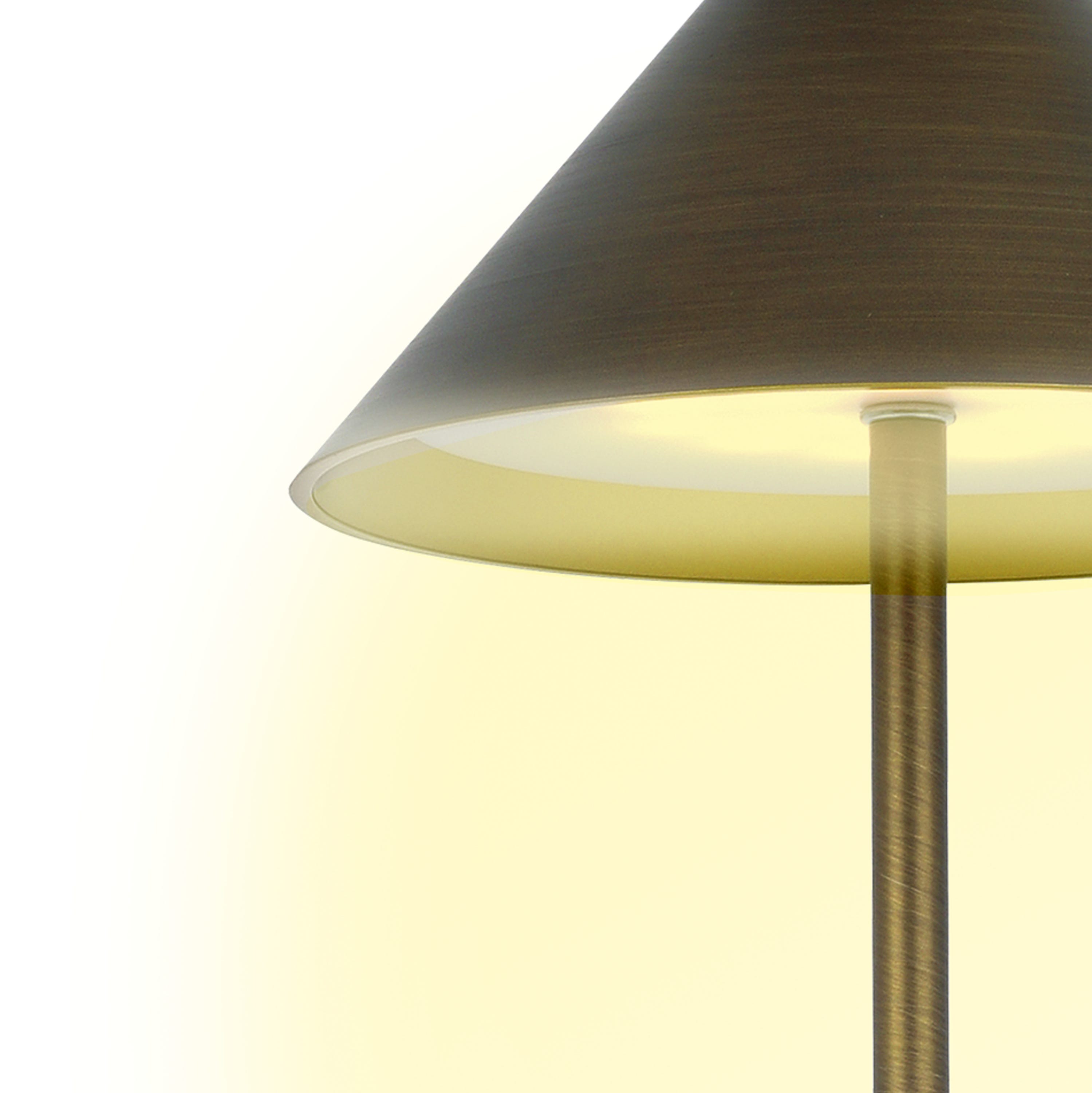 Lâmpada de mesa LED recarregável 320 Lm intensidade variável, cobre Malia INSPIRE - 5