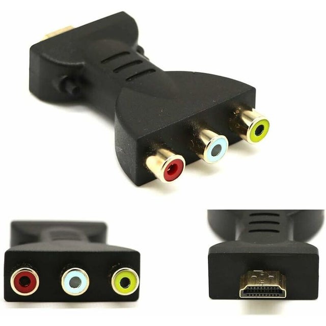 Adaptateur Hdmi Mâle Vers 3 Rca Femelle Composite Av Audio Vidéo Convertisseur Tv