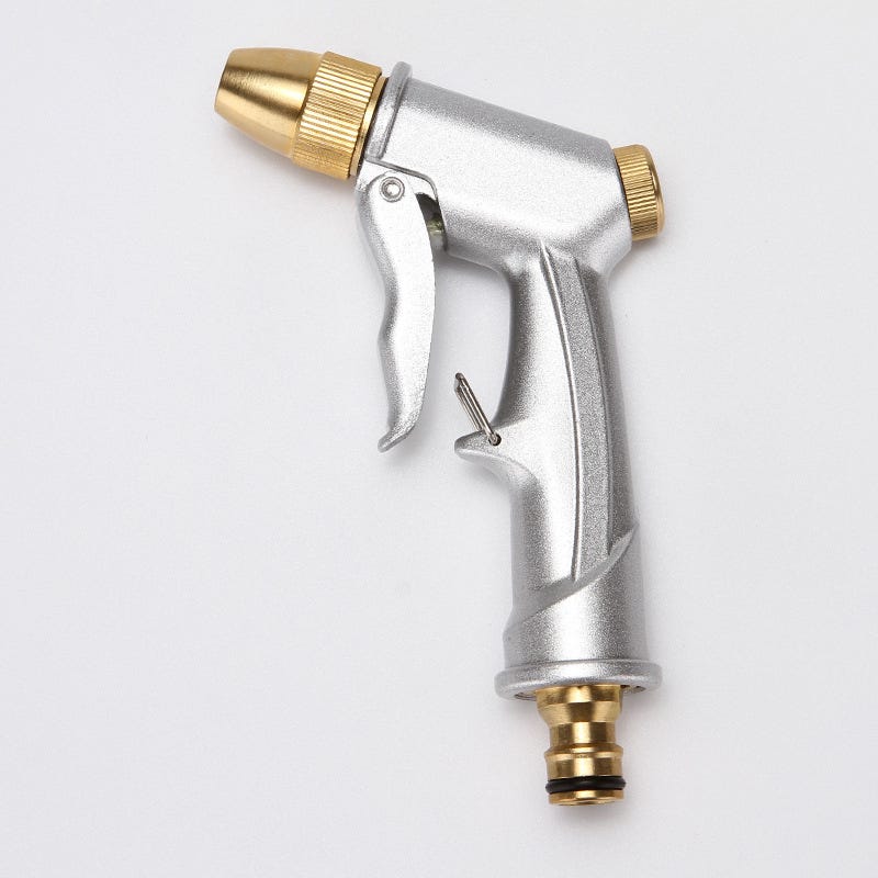 Pistolet D'Arrosage Métal Jardin Haute Pression 4 Modes - Lavage Voiture Et Arrosage Pelouse