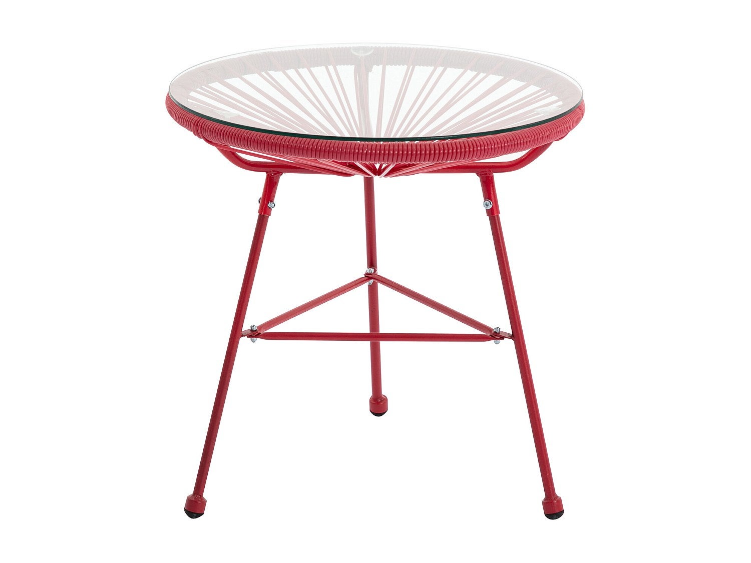 Stolik ogrodowy z technorattanu - Terakota - ALIOS III marki MYLIA