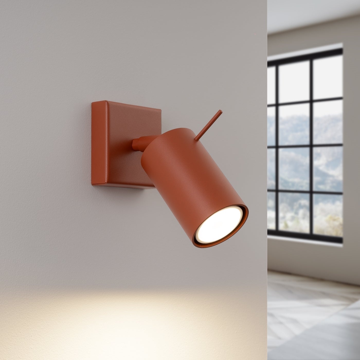 Kinkiet BRIIX ochra czerwona LED 3000K - 8x16x16cm Sollux