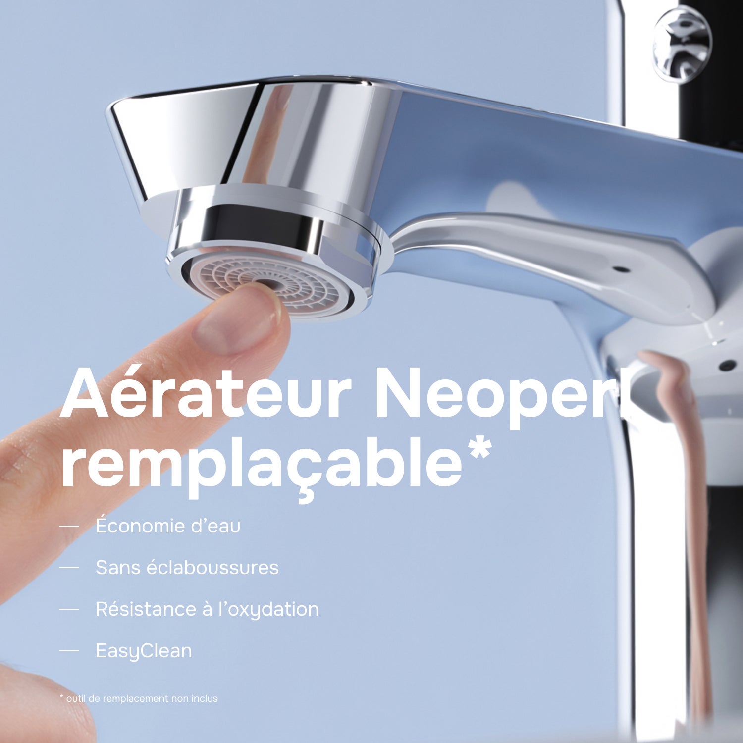 Mitigeur de Lavabo, Robinet de Lavabo, Mitigeur Salle de Bain Robinet de lavabo Chromé Hit, taille S,FTA02100 AM.PM - 6