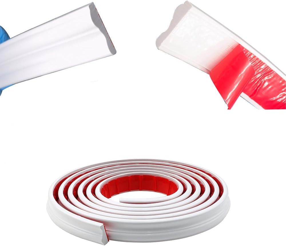 Fita decorativa de parede 3D autoadesiva e flexível, ideal para decoração de interiores do tipo 