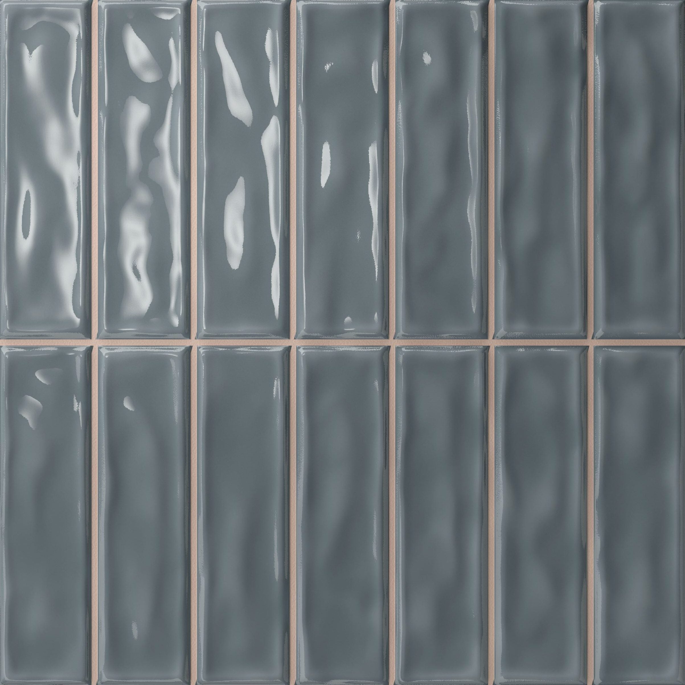 Échantillon Mosaïque En Verre Carrelage Delhi 3D Optique Gris Bleu