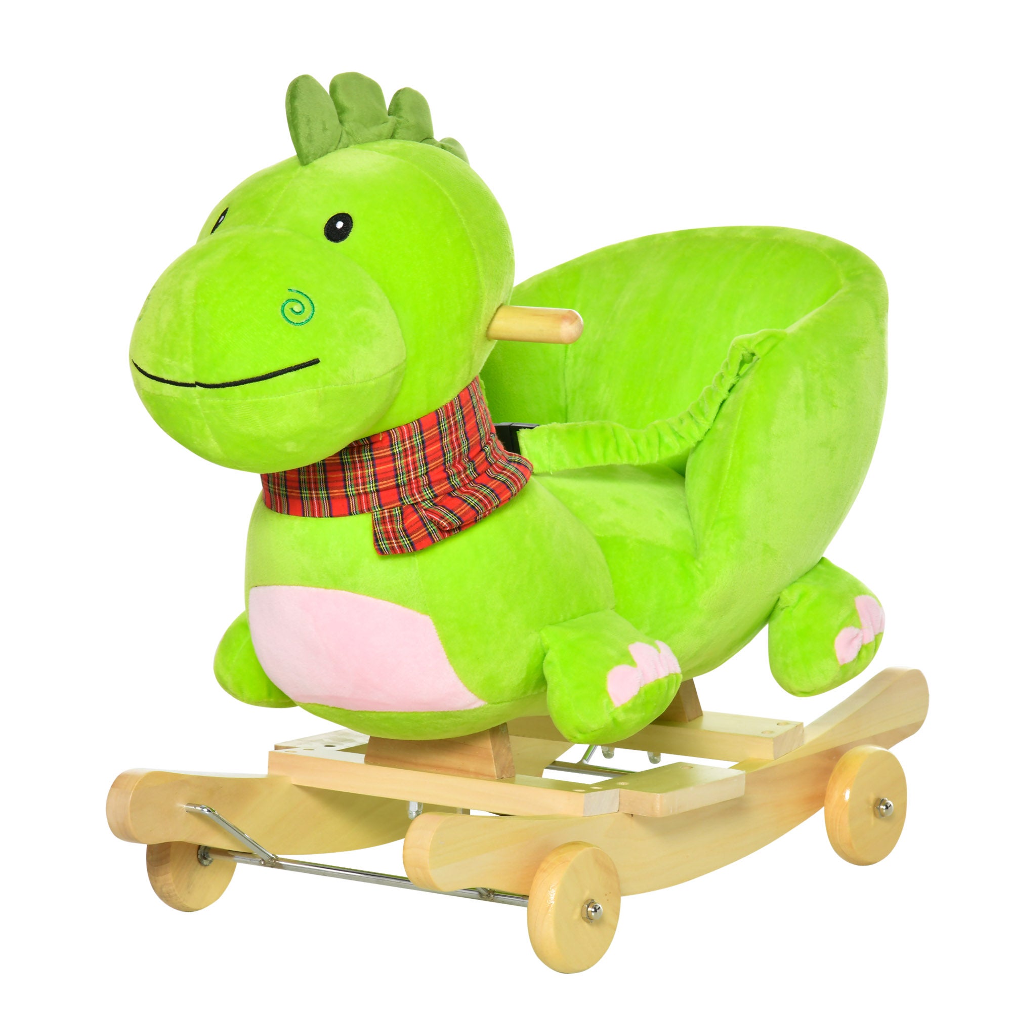 Cheval à Bascule Ours HOMCOM Pour Enfants 18-36 Mois - Gris, Avec Sons, Dimensions 60x33x50 Cm