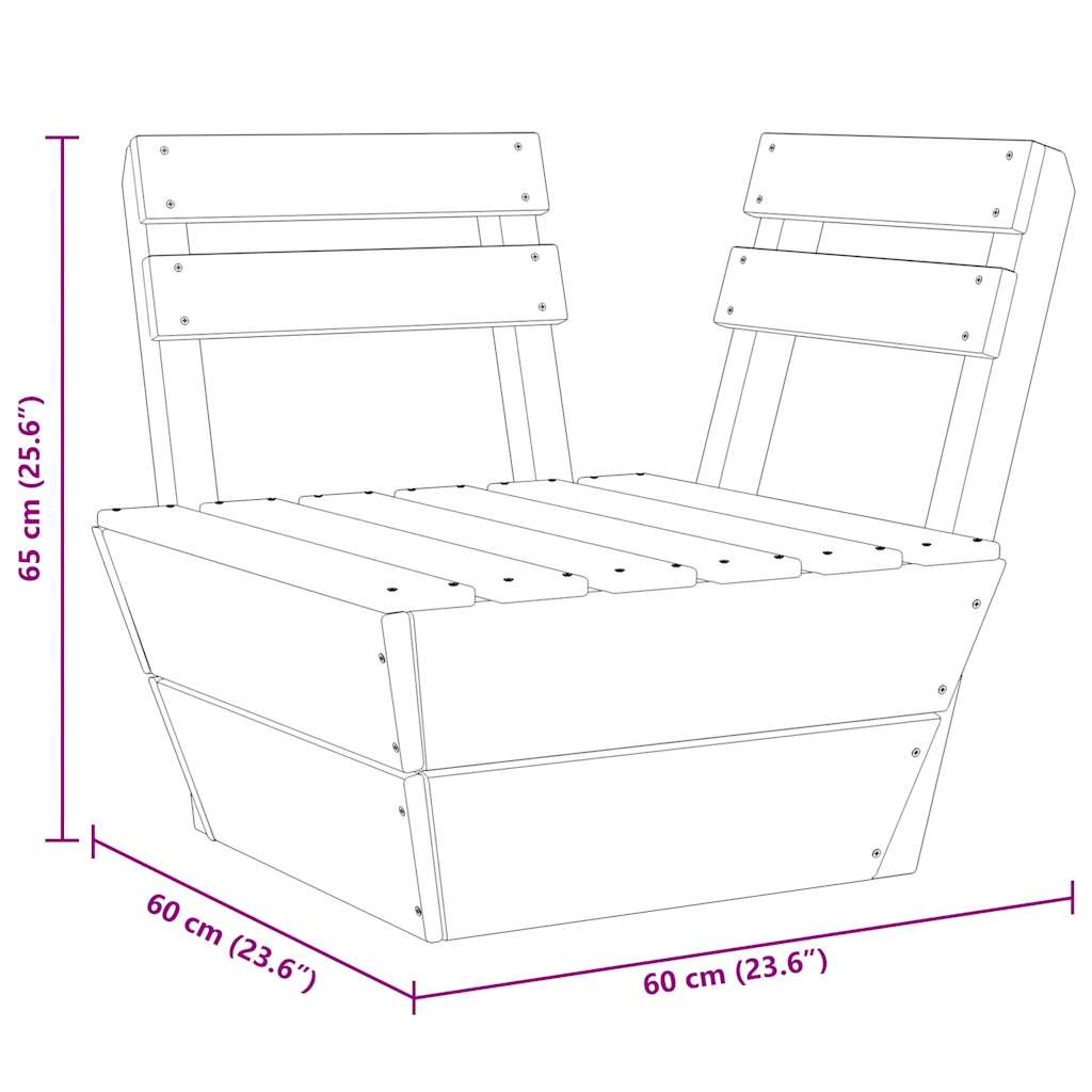Maison Exclusive - Canapé d'angle sectionnel palette Bois d'épicéa imprégné - 7