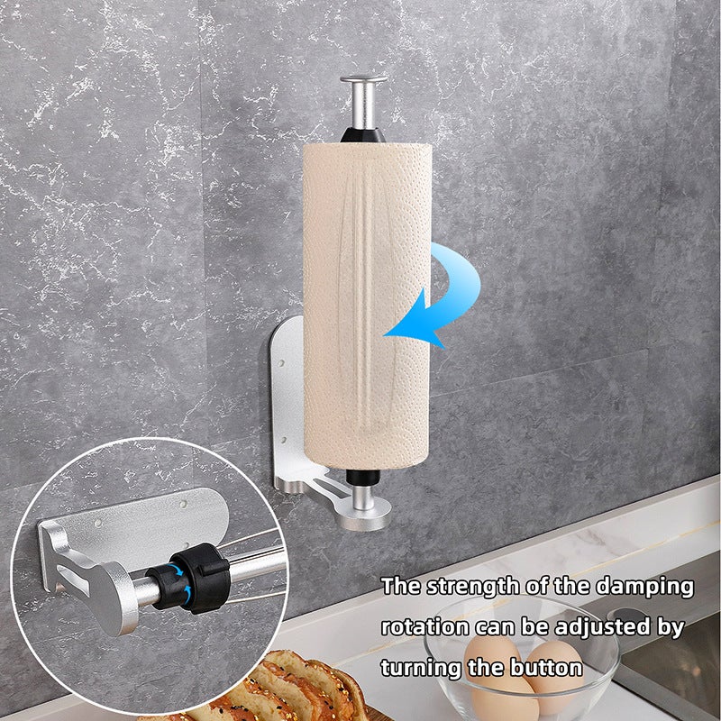 Porte-Rouleau Essuie-Tout Sans Perçage Acier Inoxydable - Déchirable D’une Main