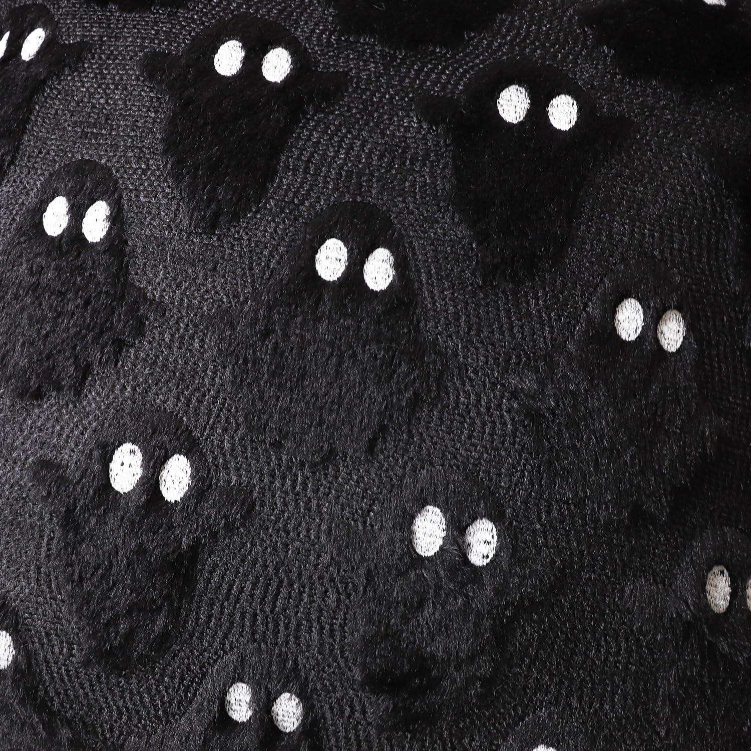 4 taies d'oreiller fantôme Halloween, idéales pour les canapés, idéales pour la décoration intérieure, 45 x 45 cm, noires. - 2