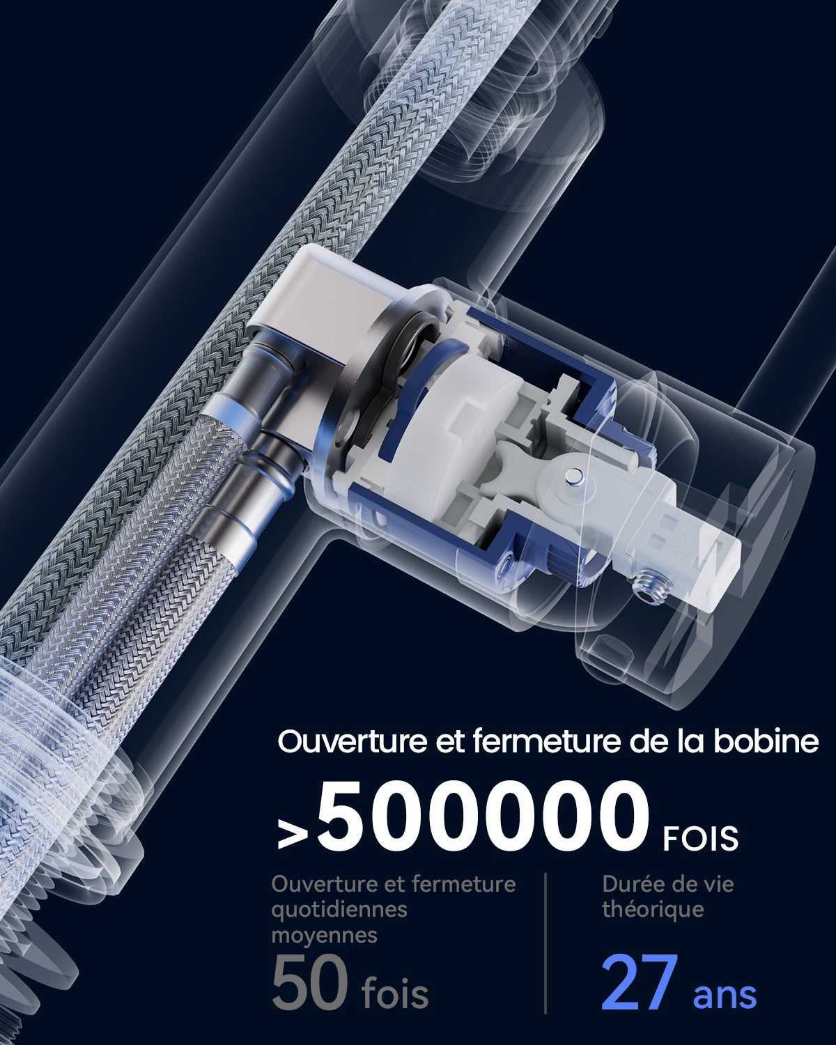 Mitigeur Evier Avec Douchette Extractible - Robinet de Cuisine à 2 Modes de Pulvérisat - Mitigeur Evier Avec Barboteur Démotable - 8