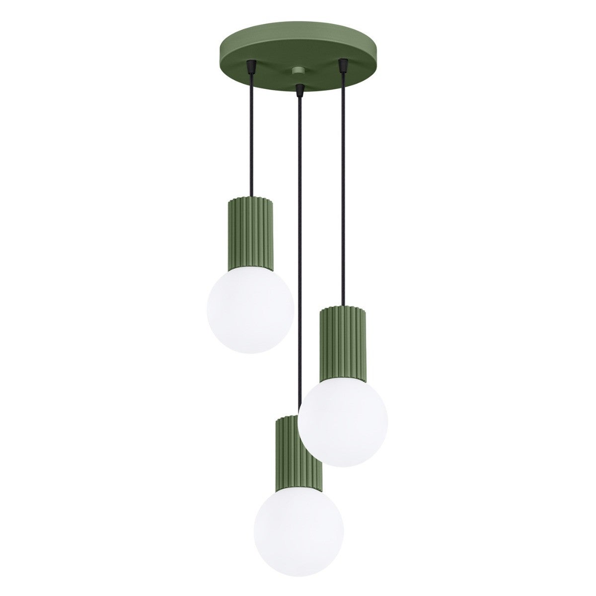 Lampa wisząca HALO zielony oliwkowo-biała 3 x G9 x 8W wym: 125 x 25 x 25 cm Sollux Lighting