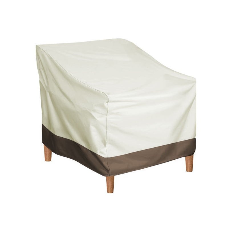 Wodoodporny pokrowiec na meble ogrodowe, tkanina Oxford, kolor kawy ryżowej, 80 x 85 x 91,5 cm, odpowiedni na krzesła wypoczynkowe, 1 sztuka
