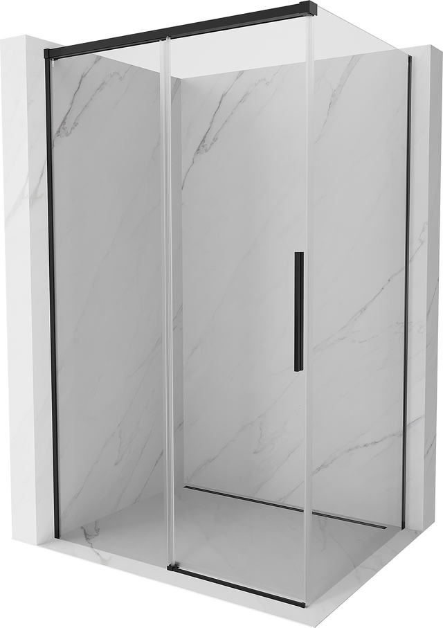 Mexen Rox kabina prysznicowa rozsuwana 135 x 100 cm, transparent, czarna - 8C2-135-100-70-00