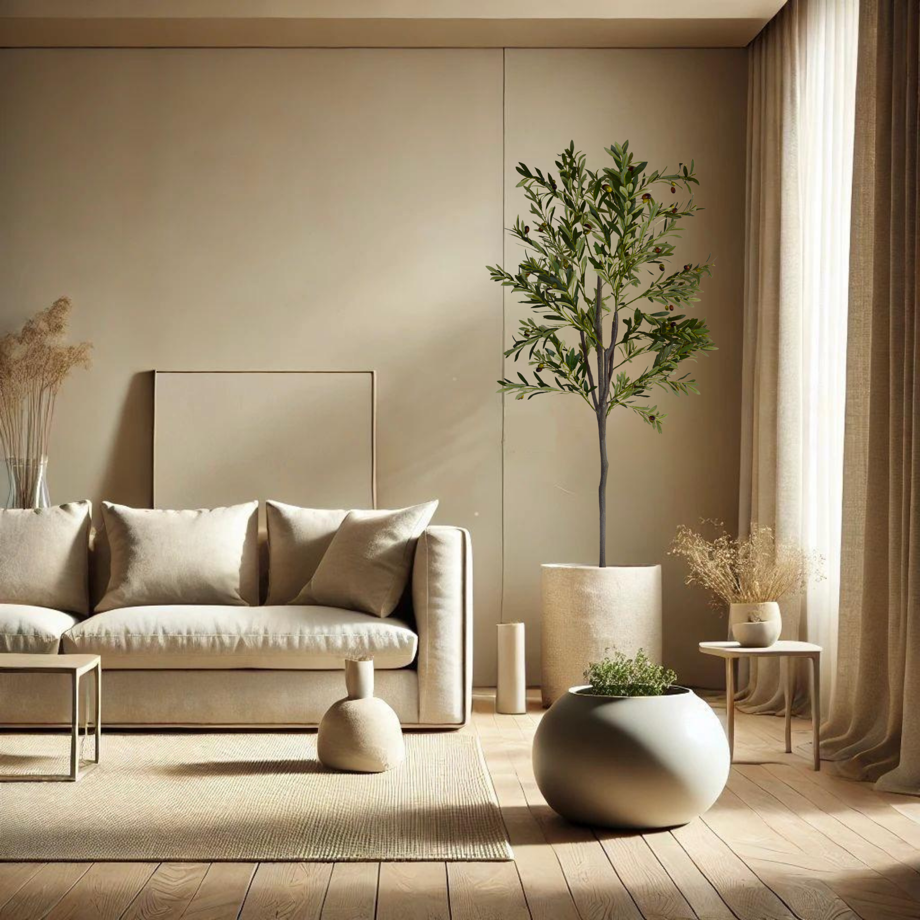 Planta Artificial Olivo 150 cm – Árbol Decorativo Estilo Mediterráneo y Realista - 7