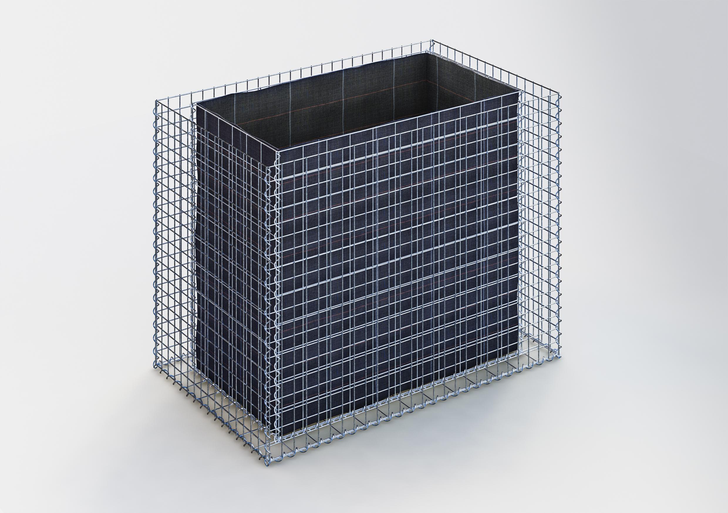 Jardín elevado de gaviones de acero galvanizado, 130x100x80cm (lxaxp), malla 5 x 5cm, grosor de pared 10cm, ideal para huerto o jardín