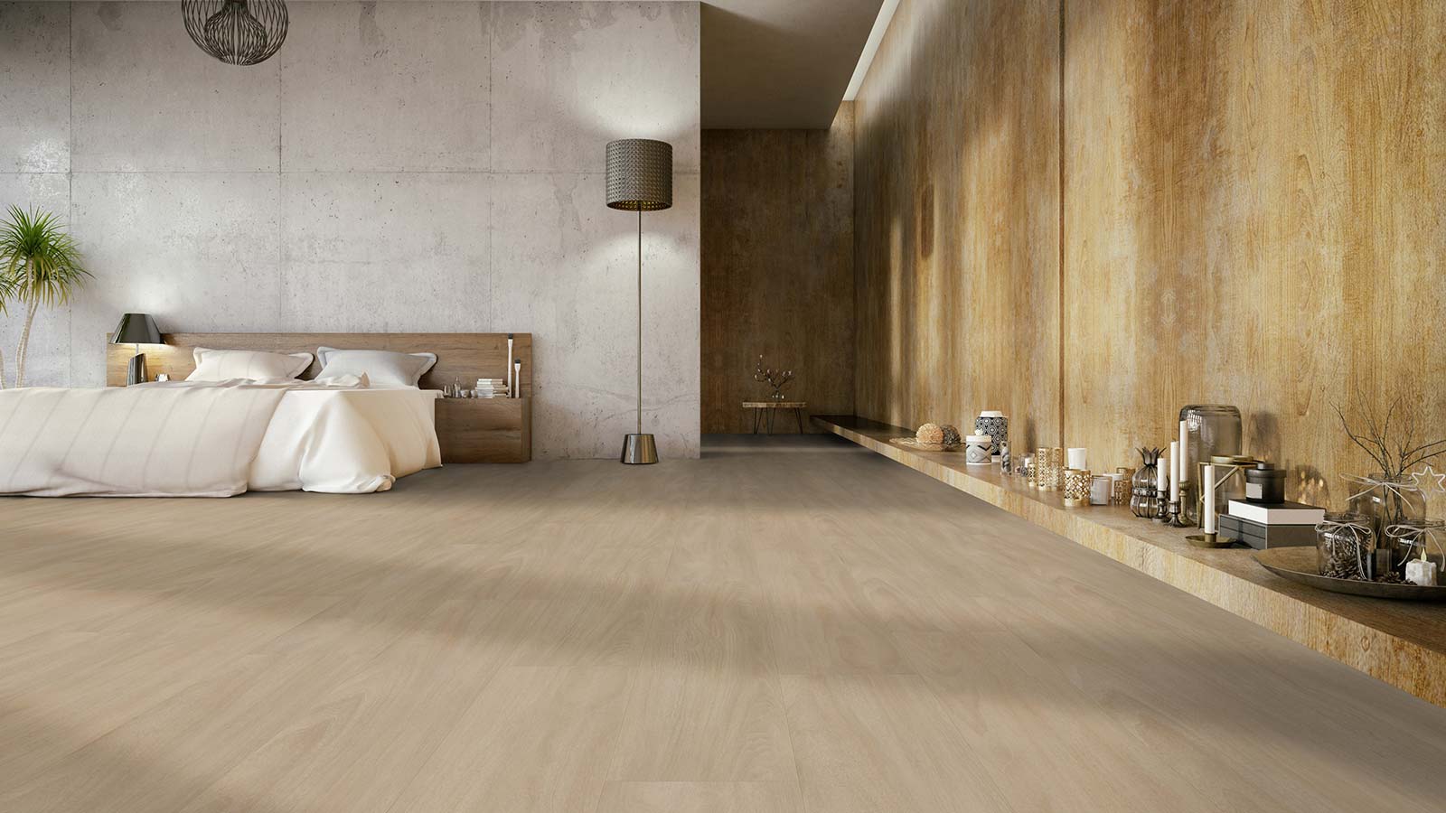 Lame PVC Autoplombante effet bois medium - 125 x 24,50 cm - 11 lames = 3,37 m² - 3
