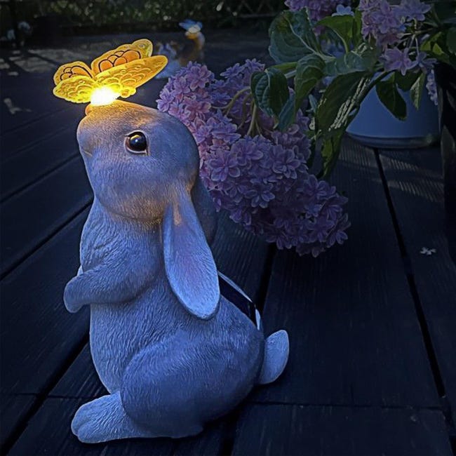 Cuteefun Coniglio Statua Solare da Giardino Ornamento Esterno, Decorazione Animale da Giardino con Luce Solare, Decorazioni con Coniglio per il Cortile, Regalo di Compleanno Donna Mamma per la casa Cuteefun Coniglio Statua Solare da Giardino Ornamento Esterno, Decorazione Animale da Giardino con Luce Solare, Decorazioni con Coniglio per il Cortile, Regalo di Compleanno Donna Mamma per la casa
