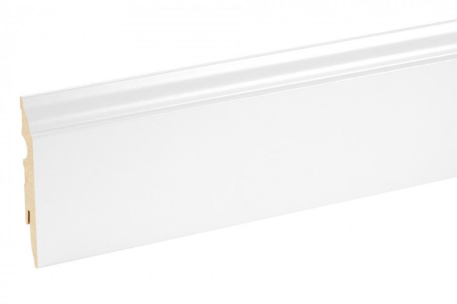 Listwa przypodłogowa MDF 82x13mm Cezar Biały RAL9003 Mat 2,20m