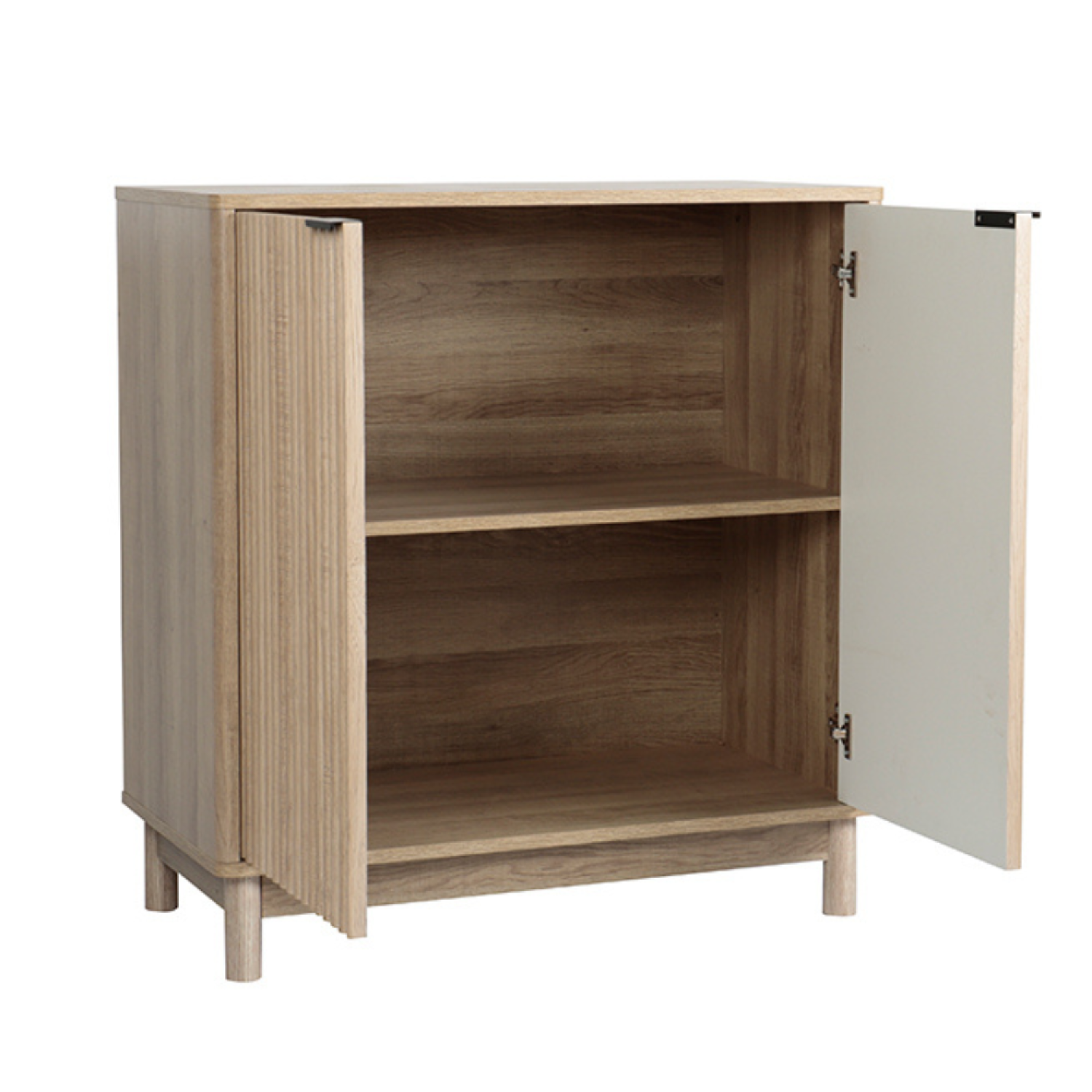 SCANDI Aparador de madera con 2 puertas y 2 nichos - 4