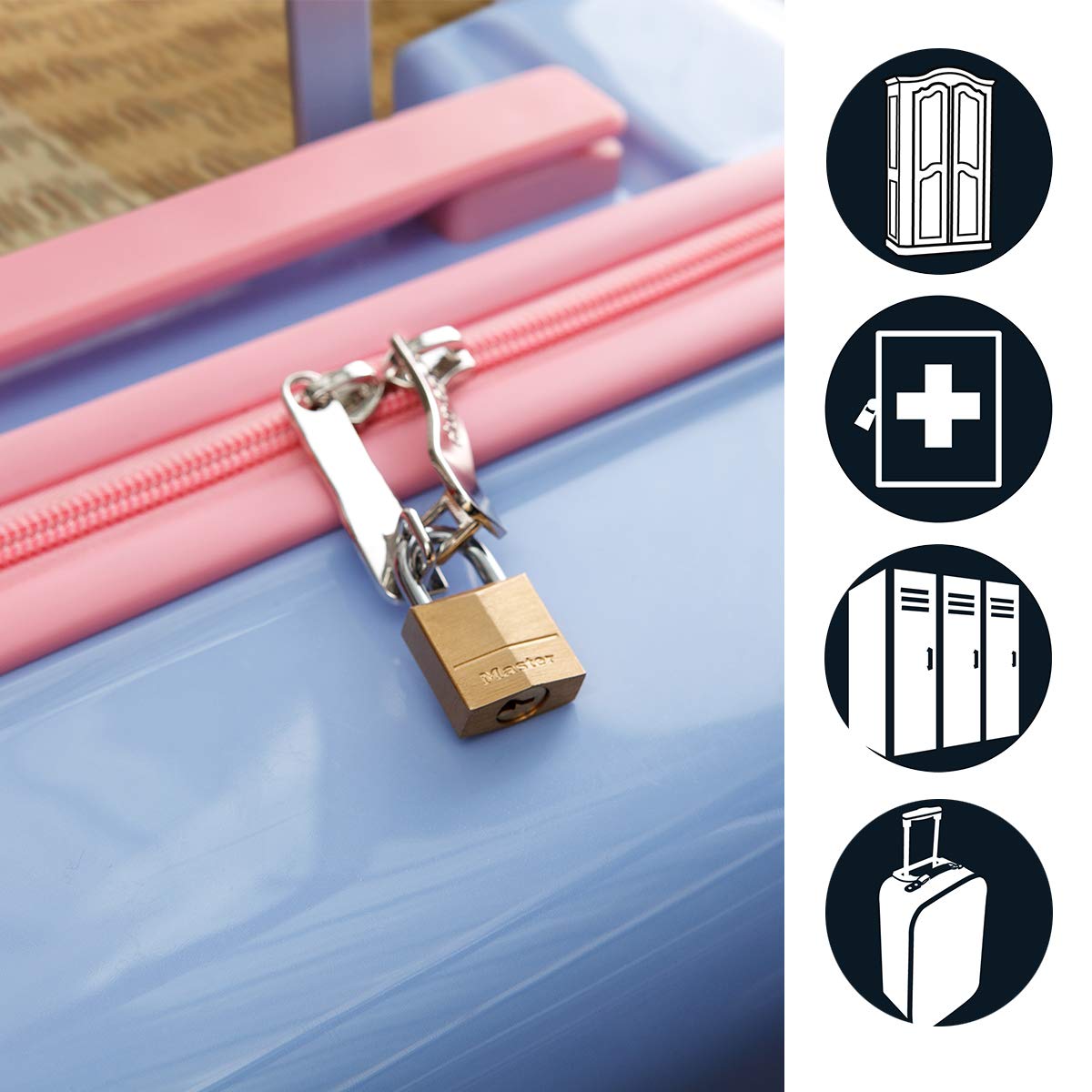 Cadenas 2 pcs Laiton massif 30 mm 130EURT Master Lock - 5