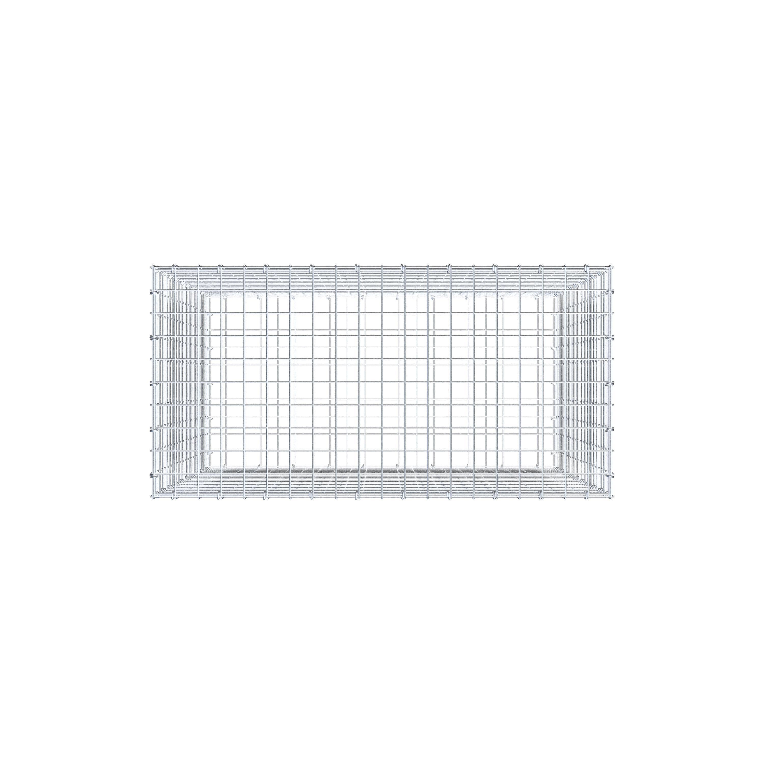 Gavión de acero galvanizado 100x100x50cm (LxAxP), malla 5 x 5cm, Anillo en C, jaula metálica para muro o jardín - 8