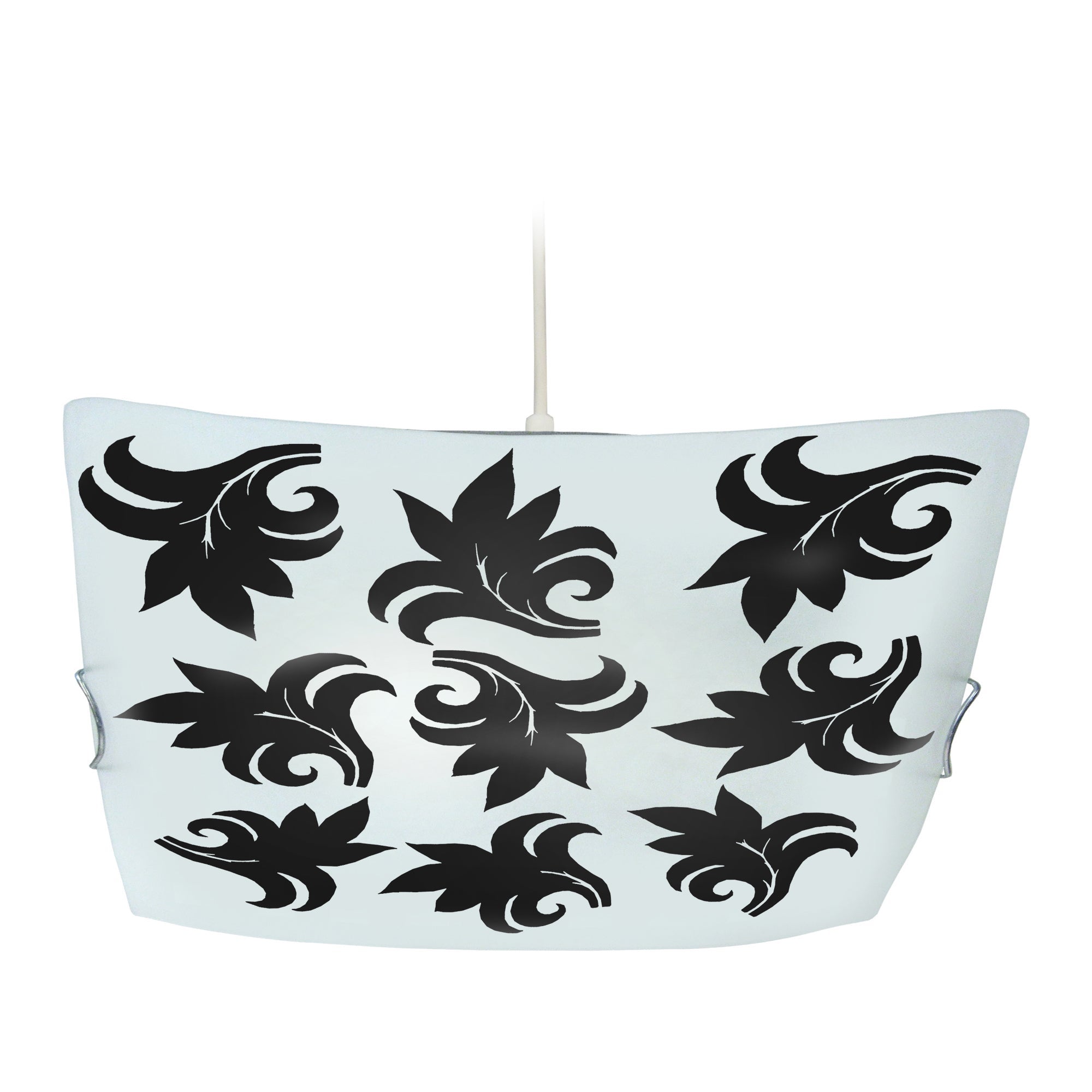 Mae fleur - lámpara colgante cuadrado vidrio negro