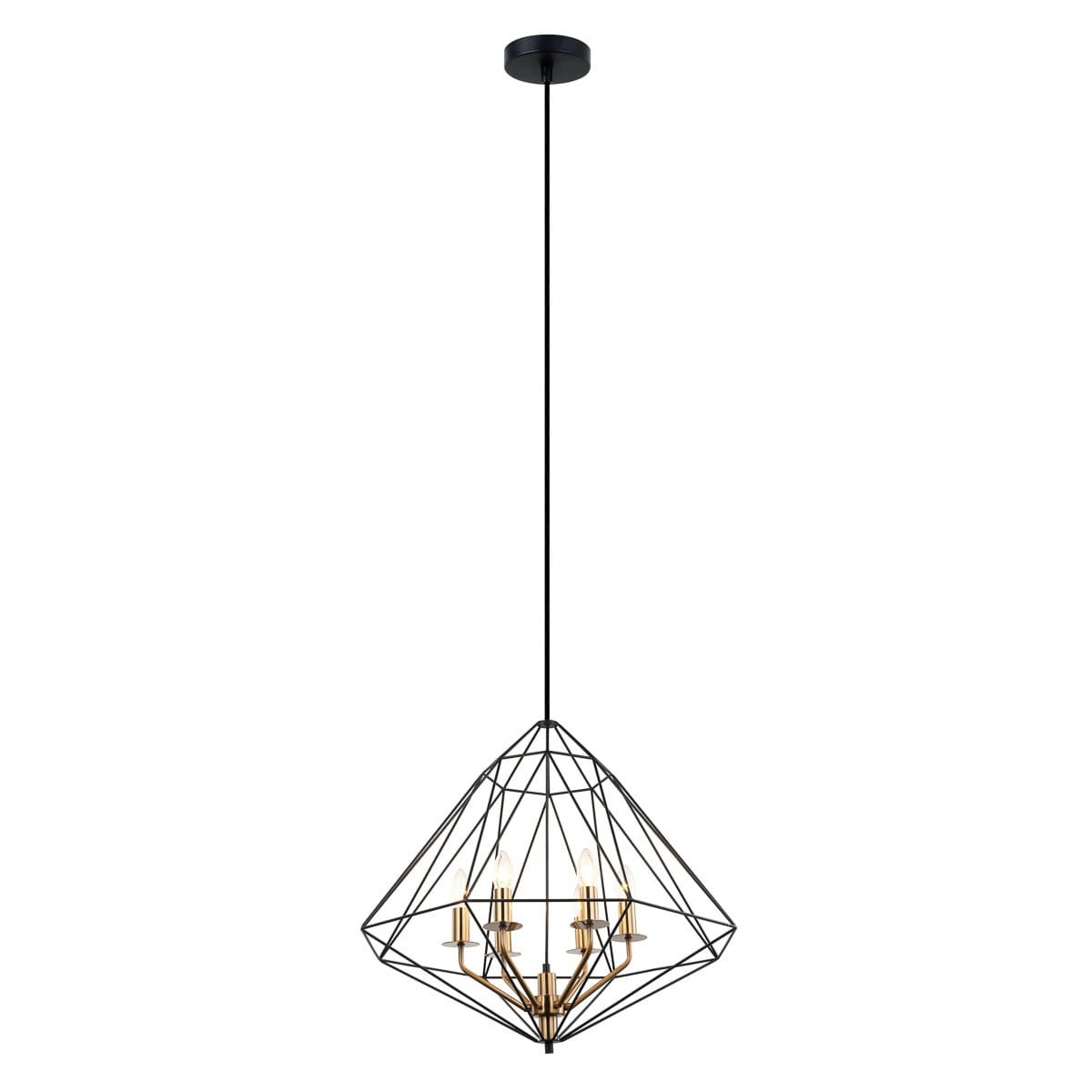 Żyrandol Maresmo czarno-złota 6 x E14 x 40W wym:119x65x65cm Italux