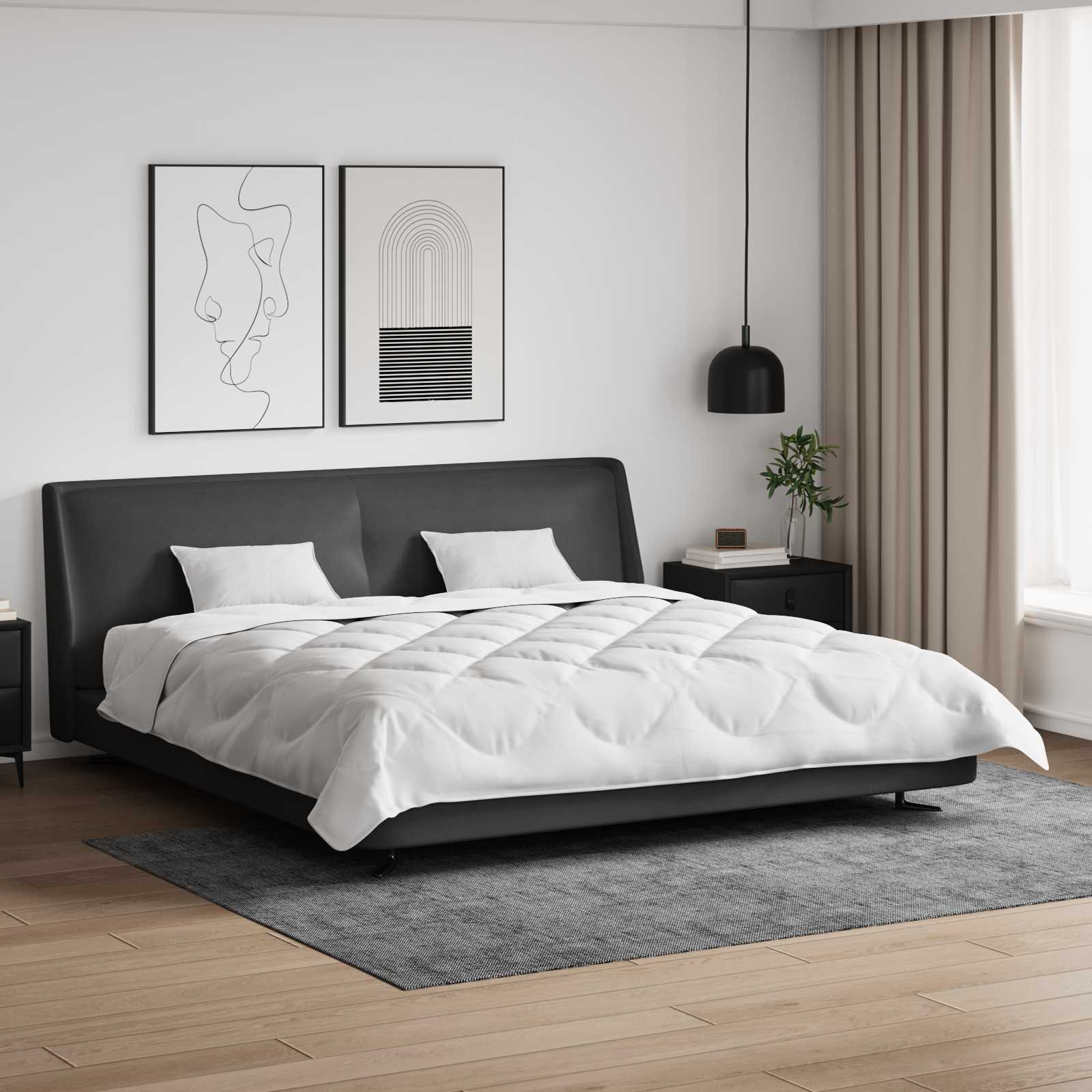 Duvet z poduszkami z poduszką 3 pcs Biały Mikrofibra vidaXL
