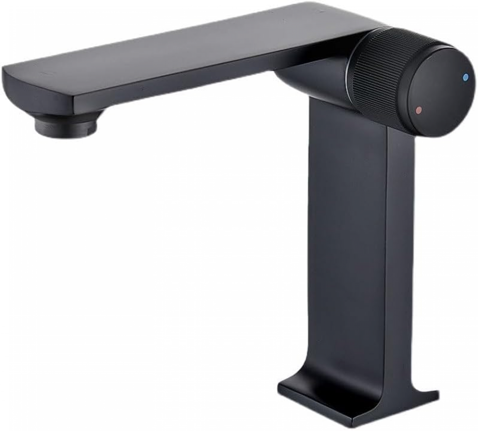 Mosiężny kran łazienkowy, kran do zlewu z ciepłą i zimną wodą, bateria mieszaczowa, czarny