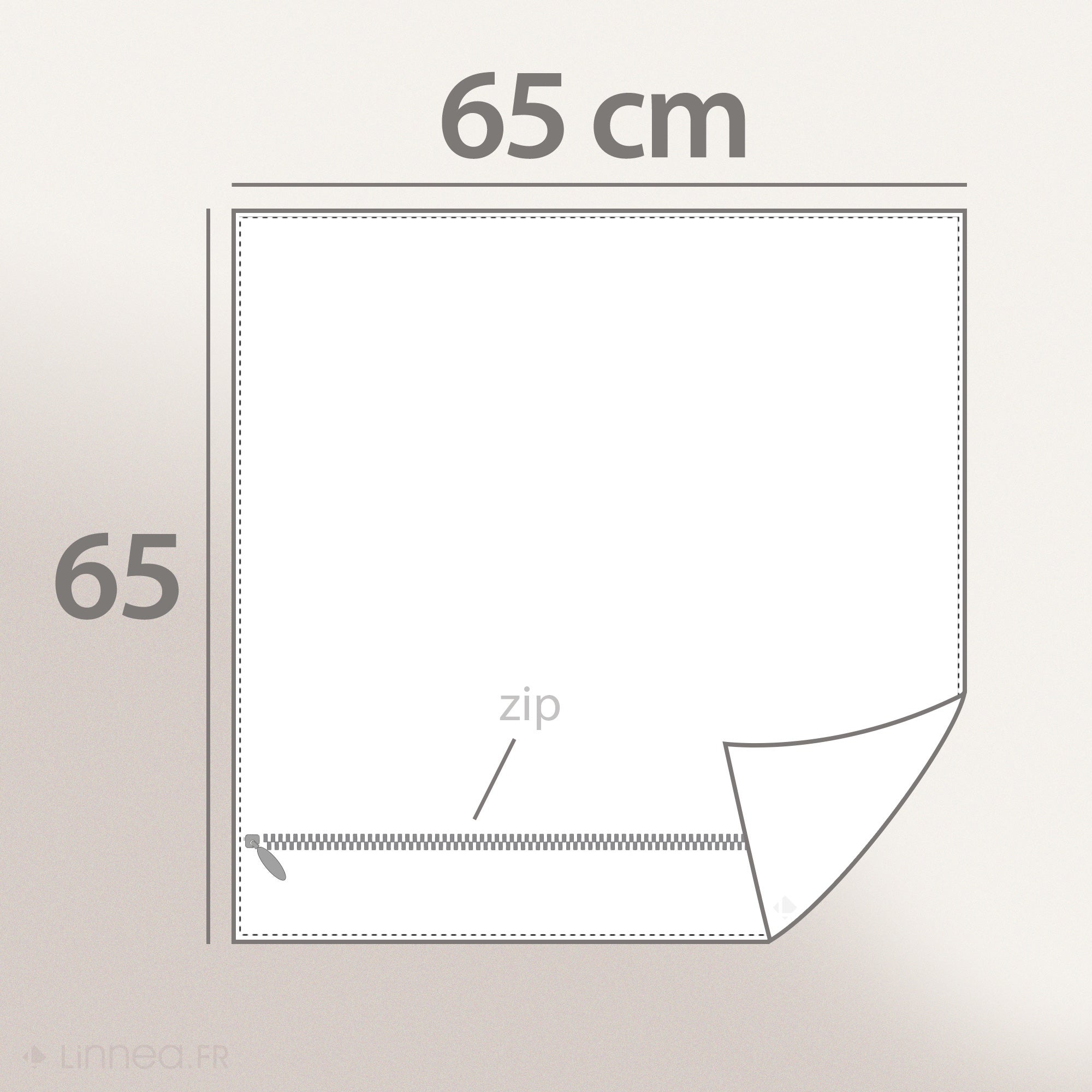 Housse de coussin 65x65 cm STARSKY Bleu Azur - 8