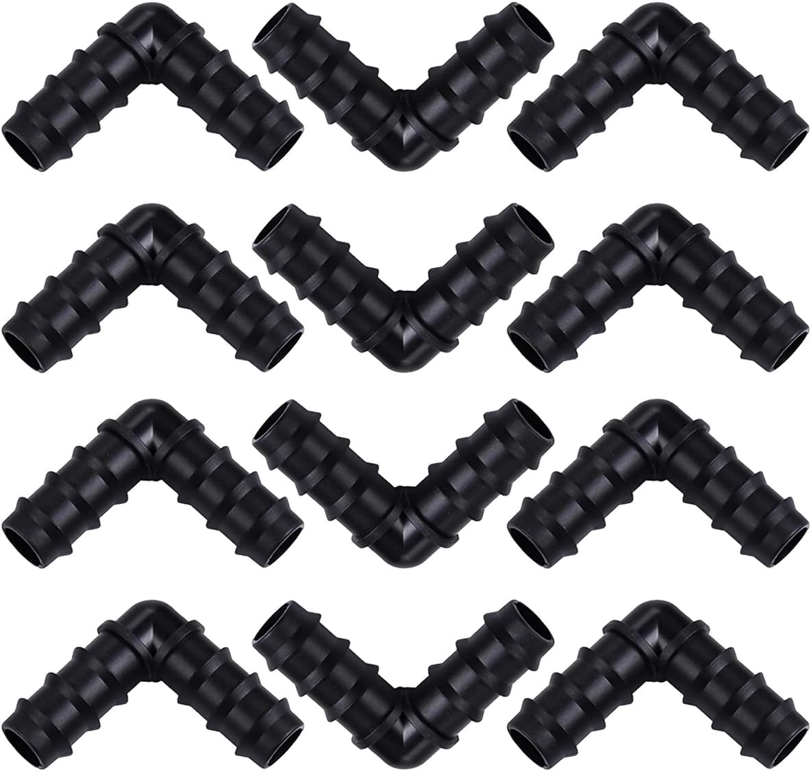 12 szt. złączy do węży do systemu nawadniającego 16 mm (łokciowych)
