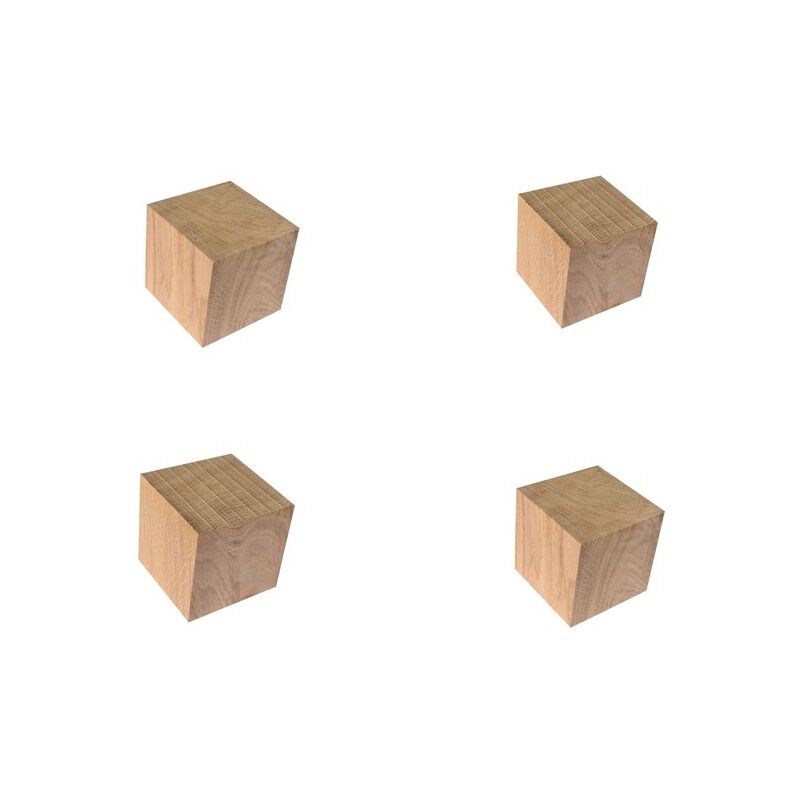 Pied de meuble chêne 5 cm lot 4 pcs - 2
