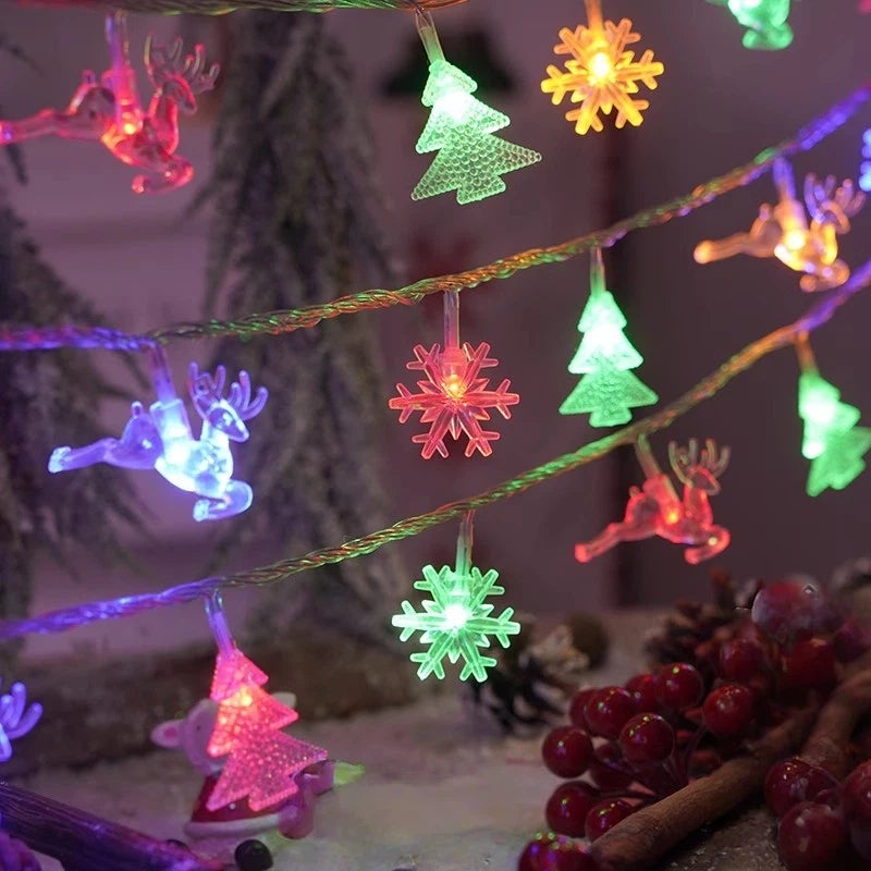 Lumière De Noël Rennes Irisé – 150 LED, Guirlande Prismatique, Déco Extérieure