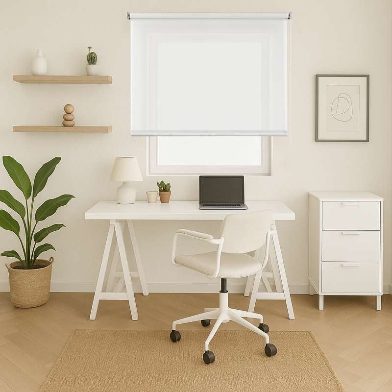 estore translúcida estore de enrolar para janelas branca 160x250 cm - 8