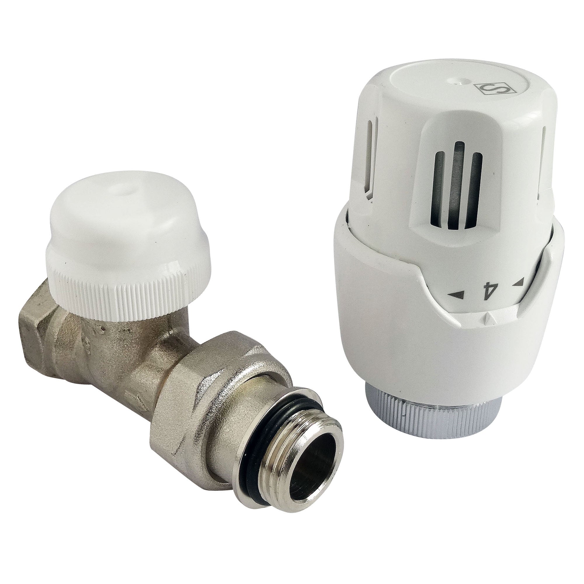 SOMATHERM FOR YOU Kit Testa Termostatica T301 Con Staffa Universale | Completo Di Detentore, Sfiato E Scarico – Per Radiatori 12/17 E 15/21