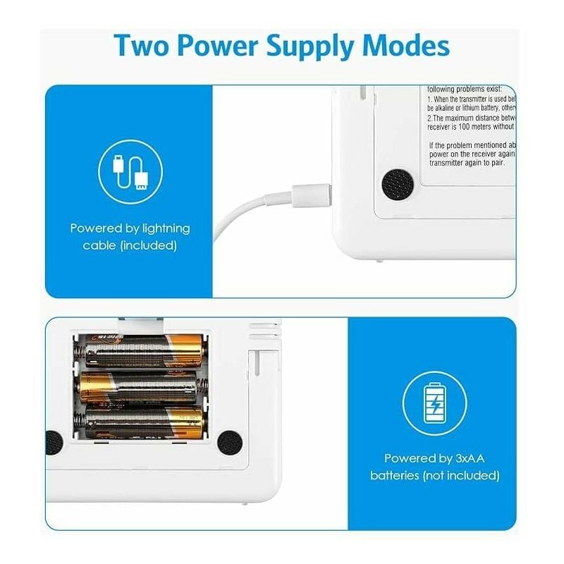 Thermomètre intérieur et extérieur avec 3 capteurs sans fil pour surveiller l'humidité et la température (℃/℉) - 4