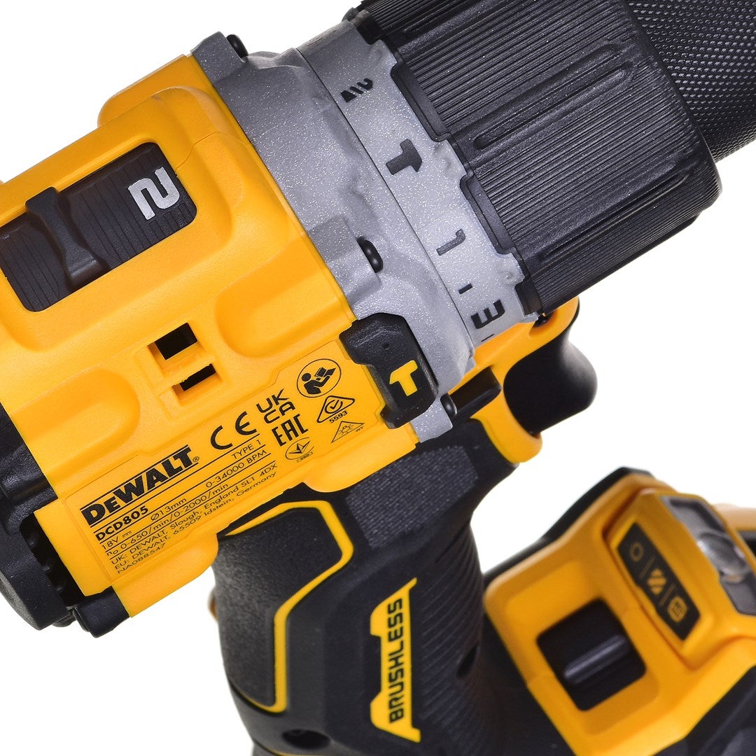 Perceuse à percussion 18V (2x5,0 Ah) en TSTAK - DEWALT DCD805P2T-QW - 5