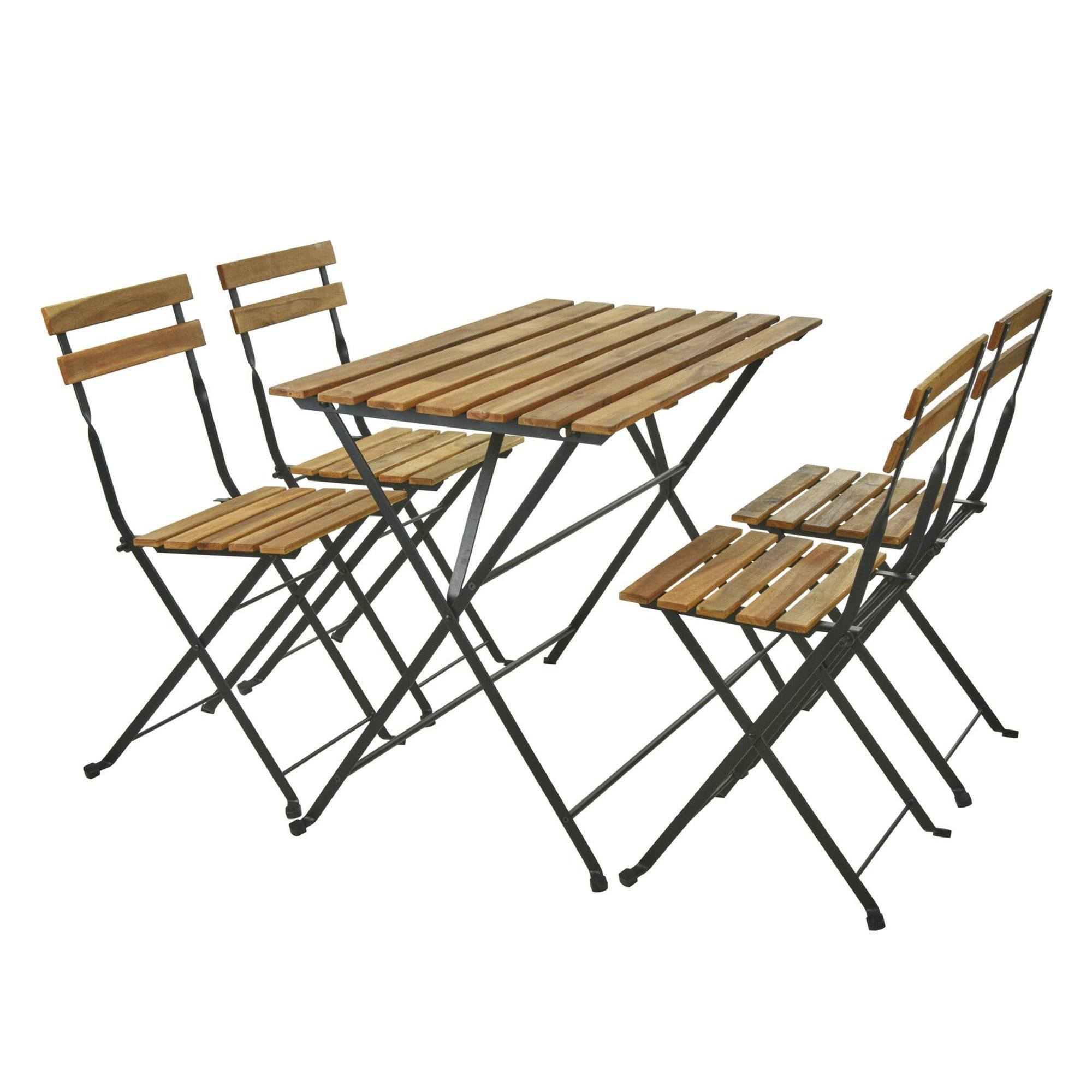 Bolero Bistro Steel Side Chairs Gun Metal Grey (4 Pack