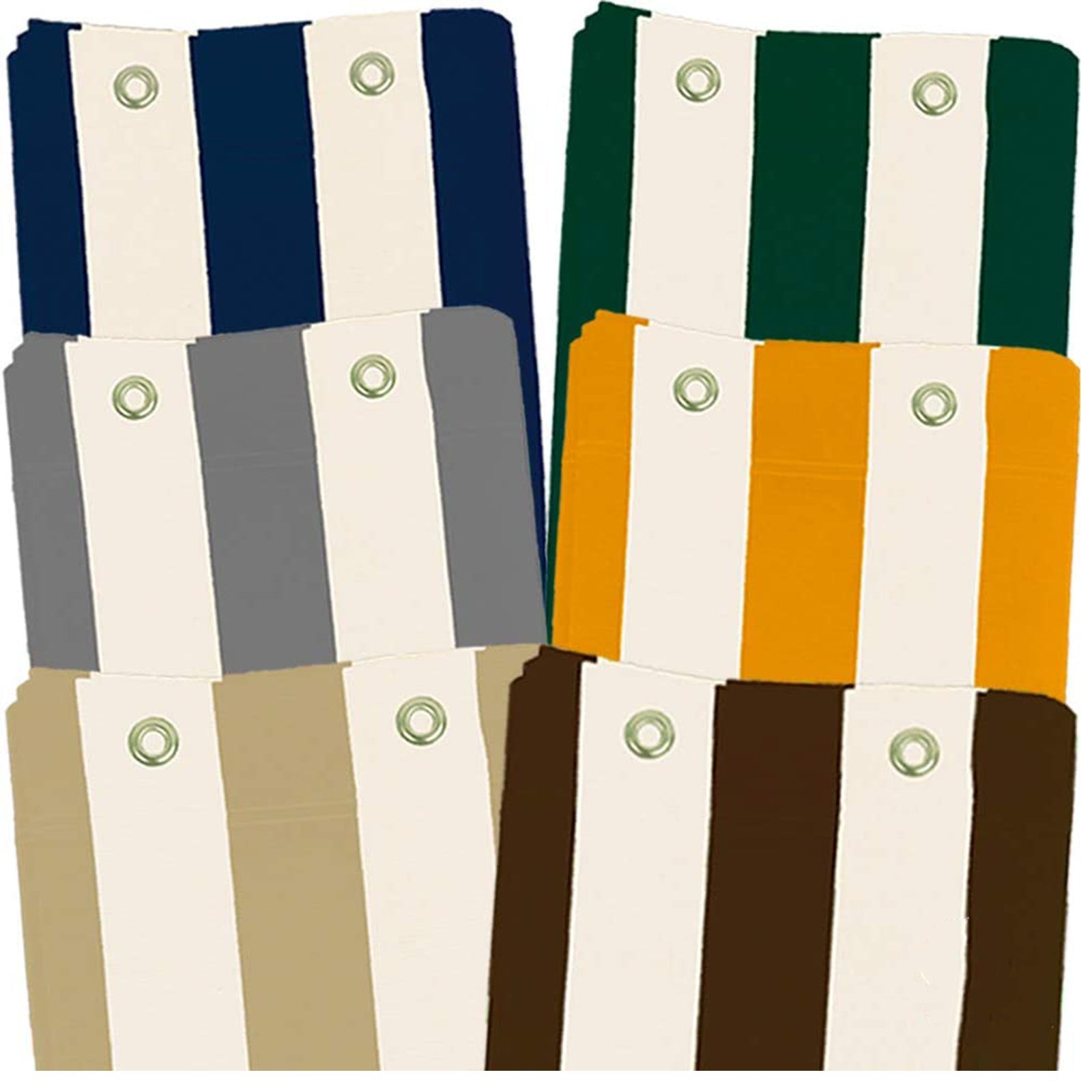 Toldo de algodón con anillas para balcón 140x290 cm