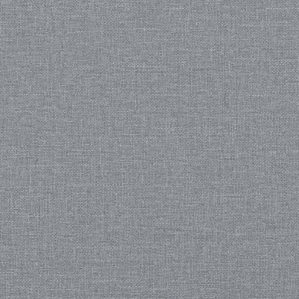 Cadre de lit sans matelas gris clair 140 x 200 cm tissu - 8