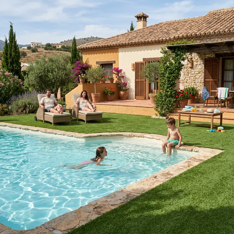 Arquiservi - Relva artificial Jardim Ultra 40mm / Rolo 2 x 15m (30m²) Alta Densidade, Resistente UV, Fácil Instalação para Jardim, Terraço e Piscina - 5