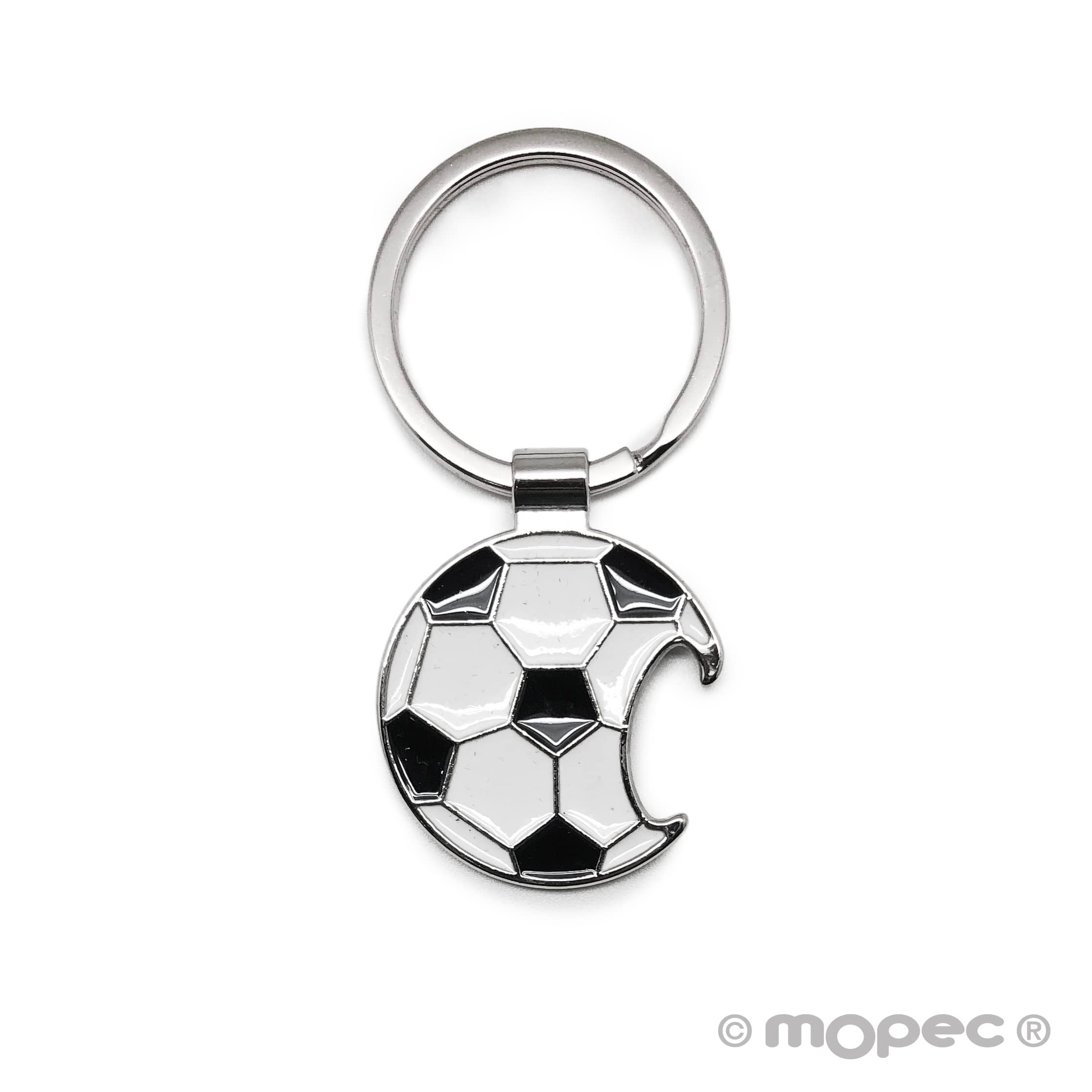 Mopec- MA258 - Portachiavi / apribottiglie a forma di pallone da calcio, in scatola regalo decorata, multicolore - 2