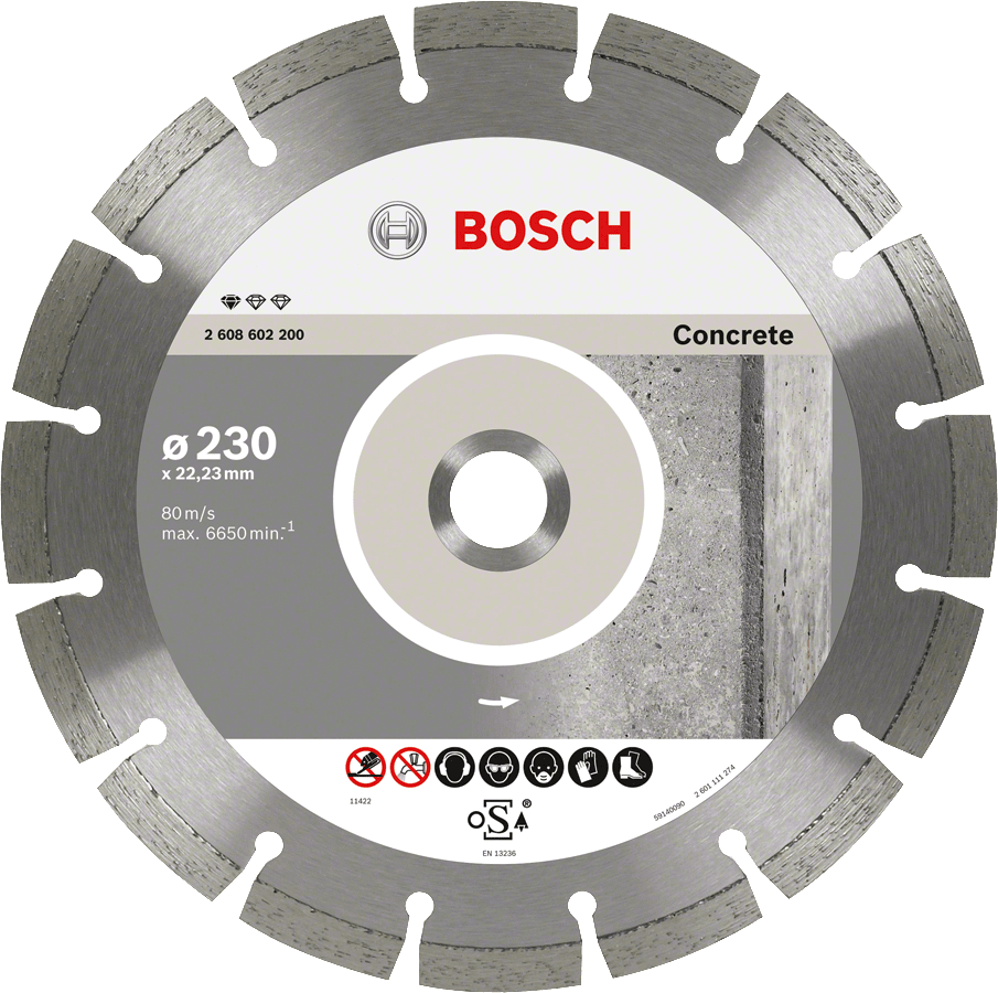Tarcza diamentowa Bosch Standard do betonu Precyzyjne cięcie i uniwersalna kompatybilność