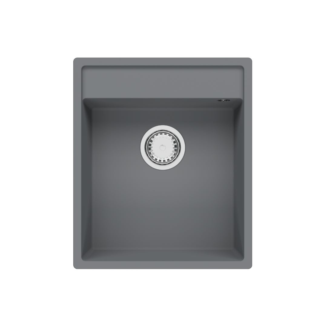 Zlewozmywak granitowy GranMaster Magma 440x520x204 mm, jednokomorowy bez ociekacza, tytan 1 szt.