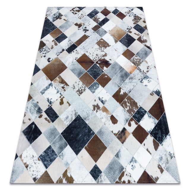 Tapis imitation peau de vache (noir et blanc