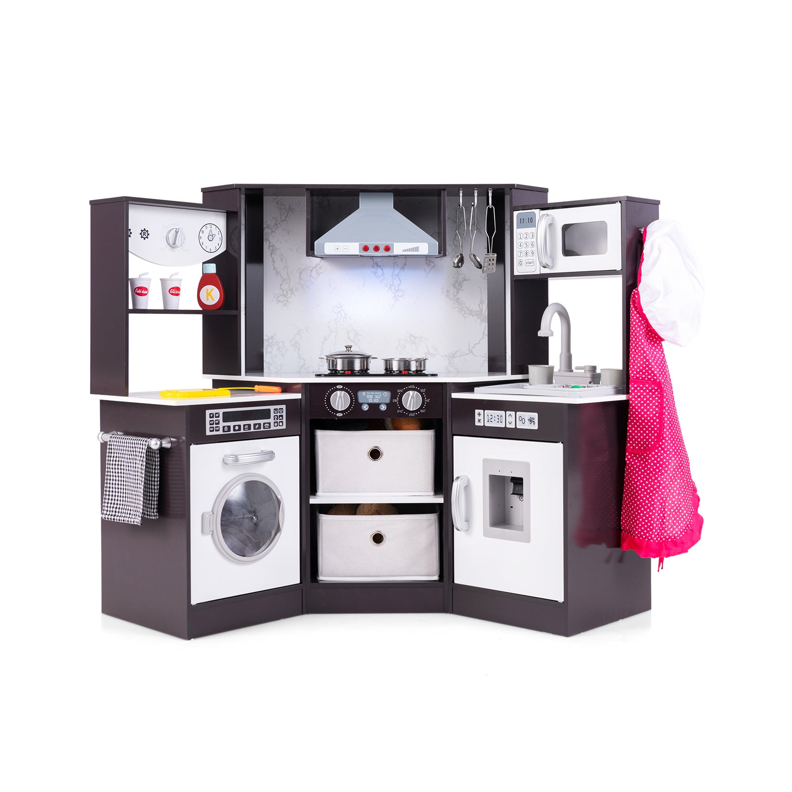 Grande cuisine Fisher-Price avec lumière, son et eau avec 52 accessoires, Multicolor