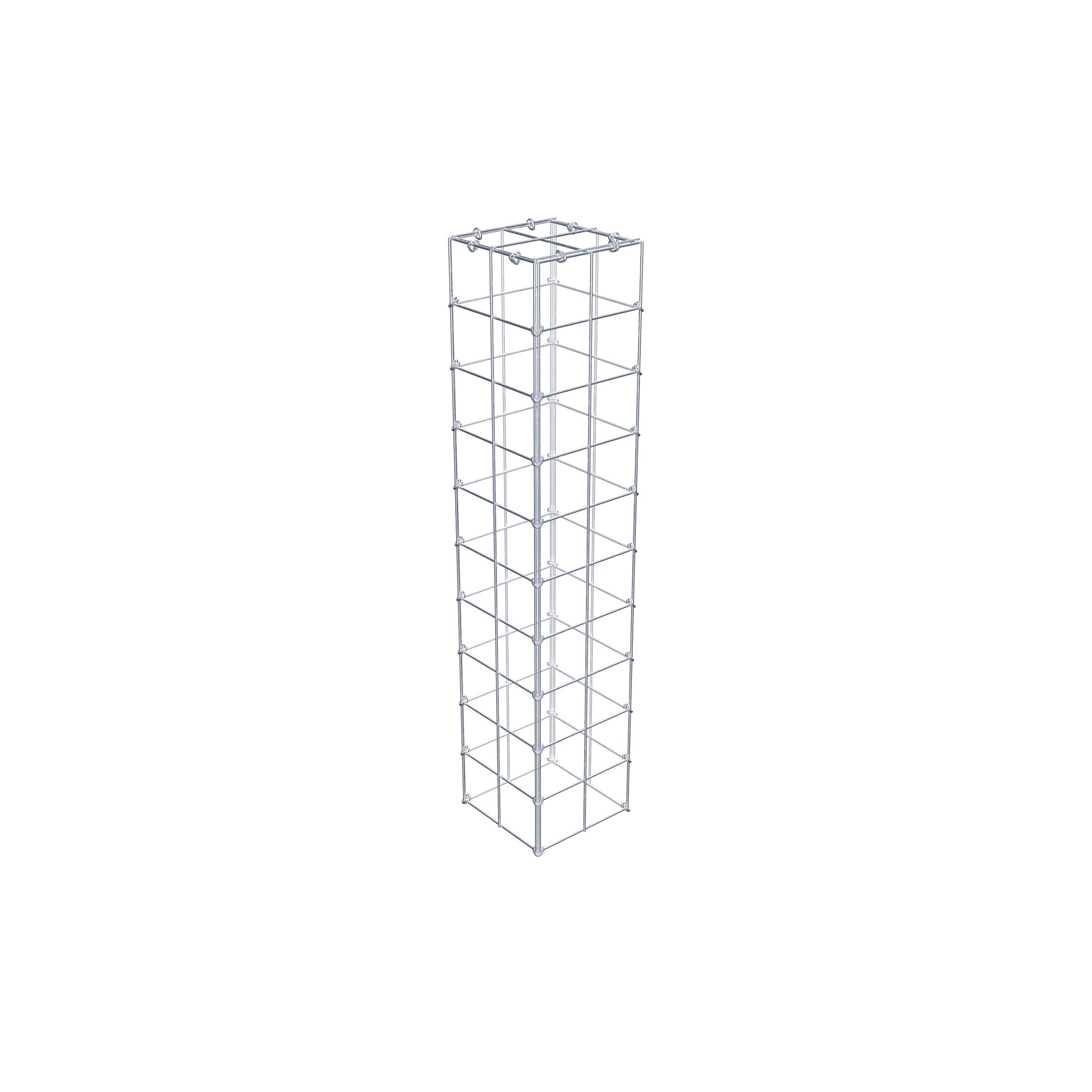 Gavión para apilar en acero galvanizado 100x20x20cm (LxAxP), malla 10 x 10cm, Anillo en C, sin rejilla inferior - 3
